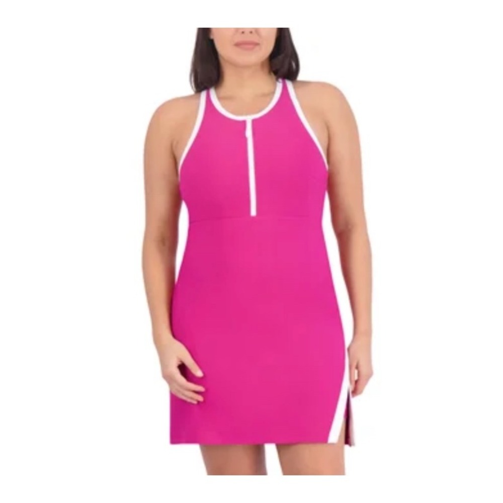 Sage‎ Collective Womens Pink Quarter Zip Tennis Dress with Shorts Size S 1751372